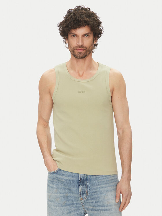 HUGO Tank top Dapota 50542089 Zielony Slim Fit