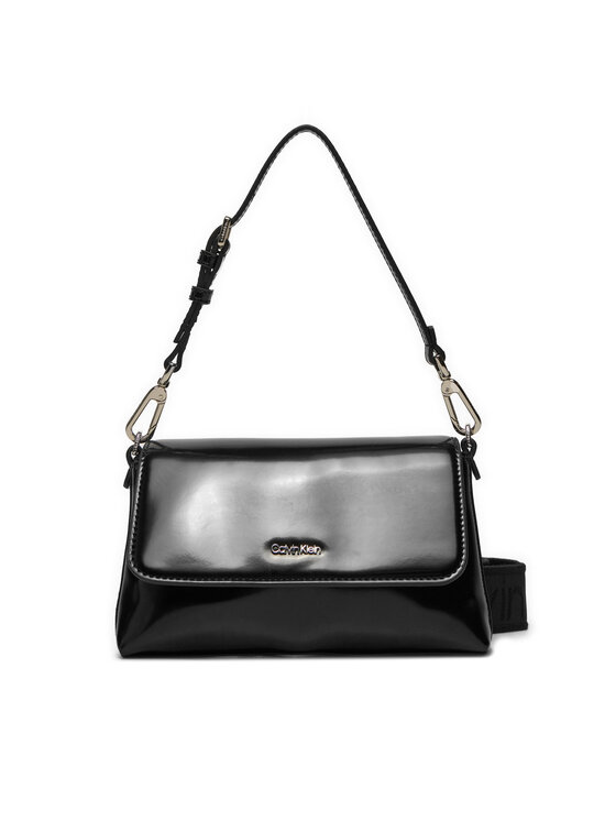 Calvin Klein Torebka Ck Must Dbl Strap Mini Bag_Shiny K60K612772 Czarny