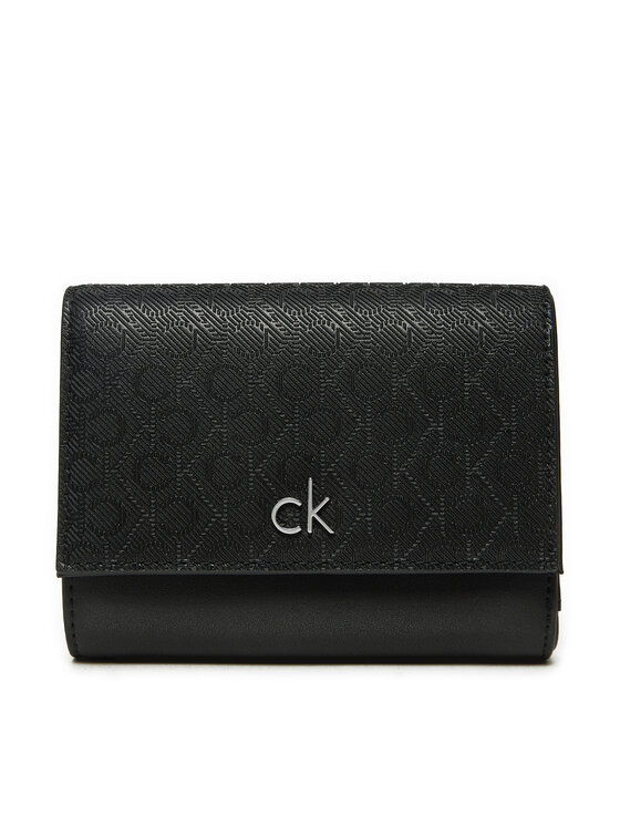 Calvin Klein Mały Portfel Damski Ck Daily Medium Trifold_Mono K60K612841 Czarny