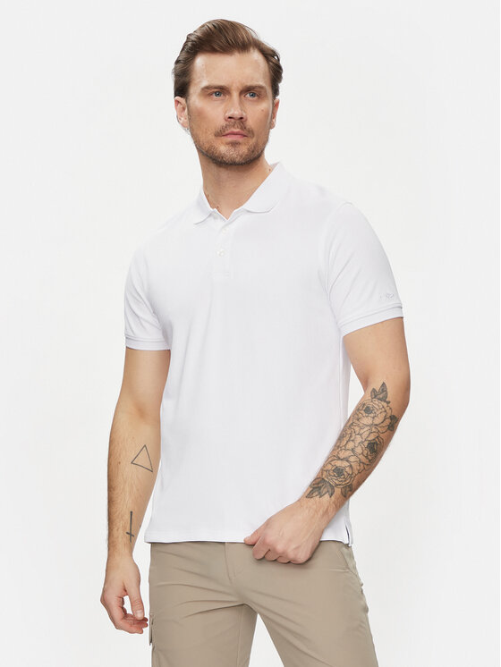 CMP Polo 31T7497V Biały Regular Fit