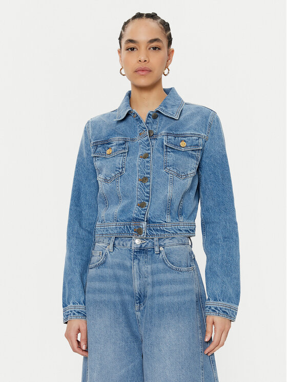 TWINSET Kurtka jeansowa 242TP2562 Niebieski Regular Fit