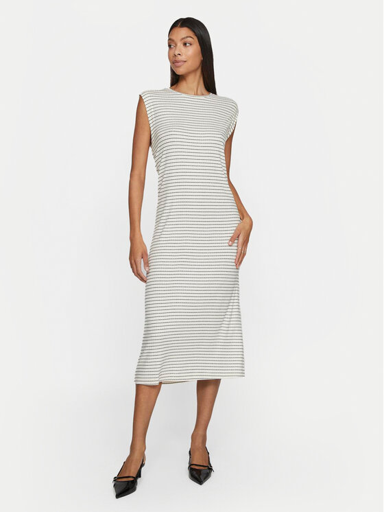 Vila Sukienka codzienna Lumira 14097196 Écru Regular Fit