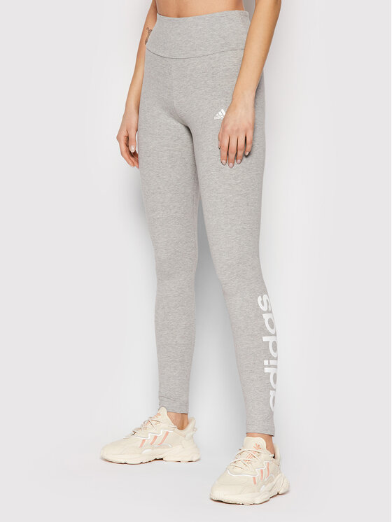 adidas Legginsy Loungewear Essentials Logo GL0638 Szary Slim Fit