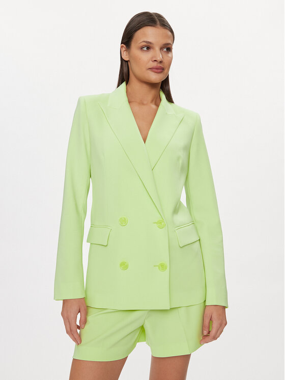 Patrizia Pepe Marynarka 8S0483/A6F5-G568 Zielony Regular Fit