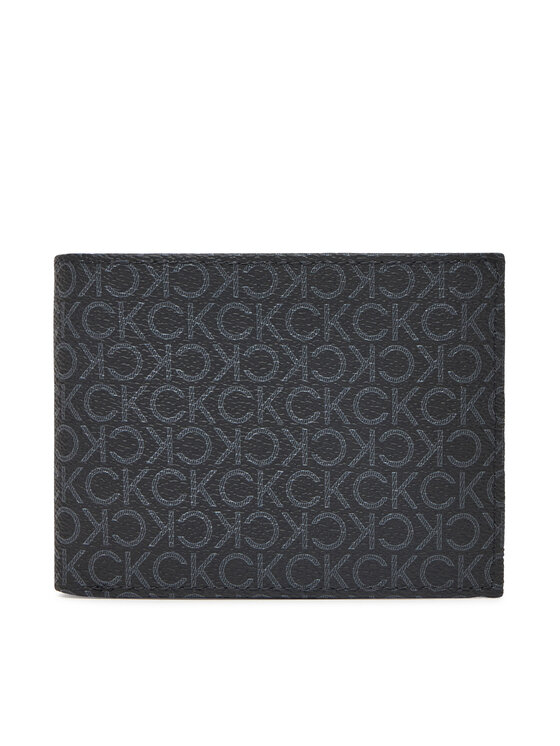 Calvin Klein Portfel męski Classic Mono Trifold 10Cc W/Coin K50K512855 Czarny