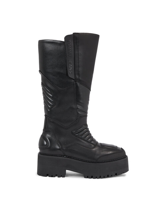 Tommy Jeans Kozaki Tjw Long Shaft Biker EN0EN02376 Czarny