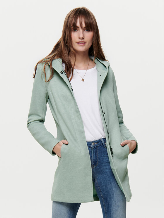ONLY Płaszcz przejściowy Sedona 15142911 Zielony Regular Fit