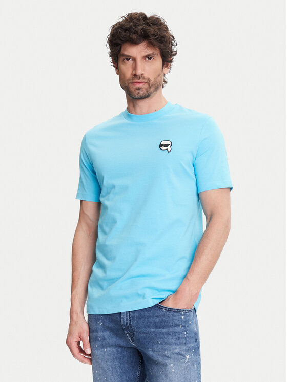KARL LAGERFELD T-Shirt 755710 552224 Niebieski Regular Fit