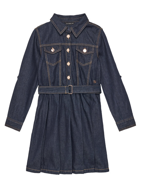 Guess Sukienka jeansowa J5YK12 D4EU0 Granatowy Regular Fit