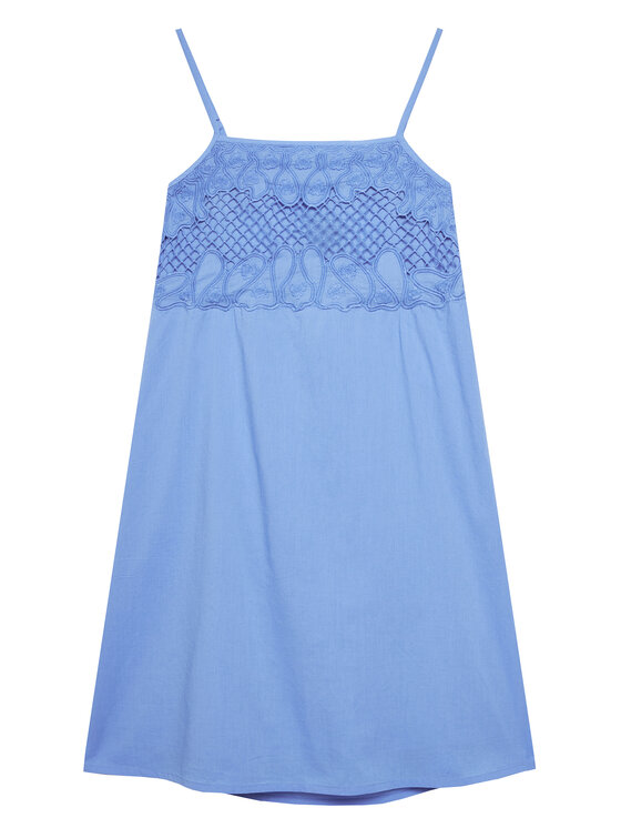 United Colors Of Benetton Sukienka letnia 4Q2LCV03H Niebieski Regular Fit