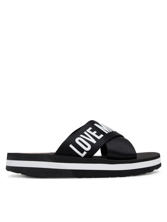 LOVE MOSCHINO Klapki JA28324G0MIX3000 Czarny