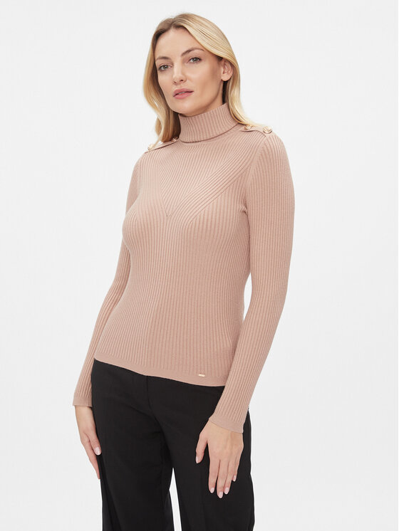 Fracomina Golf FS23WT7025K50401 Brązowy Slim Fit