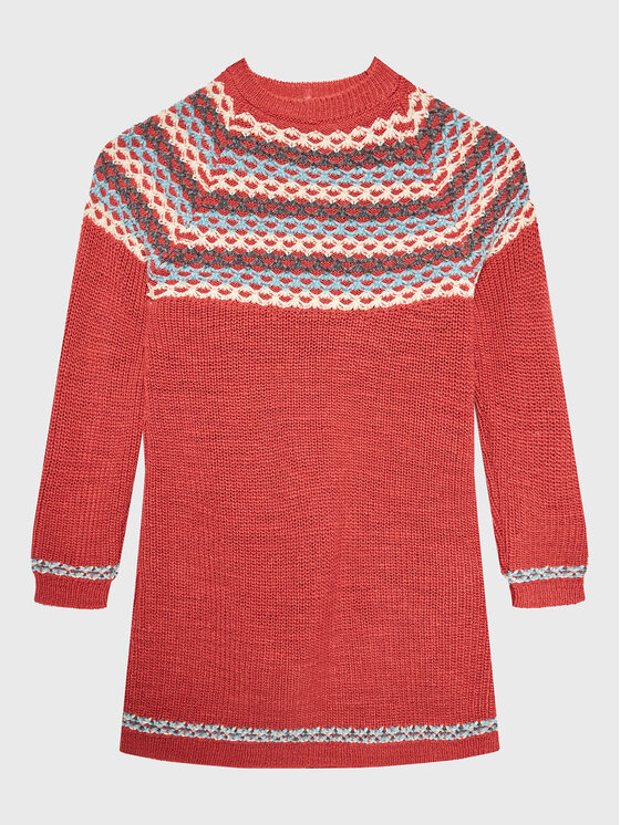 United Colors Of Benetton Sukienka dzianinowa 1176HV002 Różowy Regular Fit