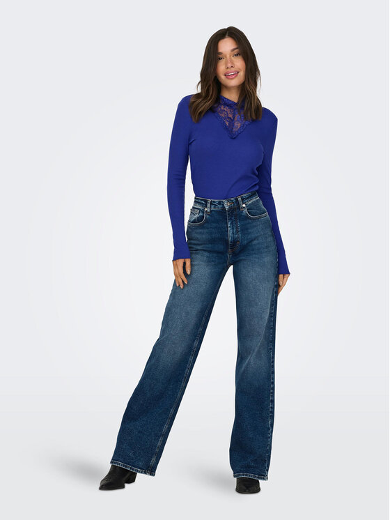ONLY Bluzka Luxi 15310698 Niebieski Regular Fit