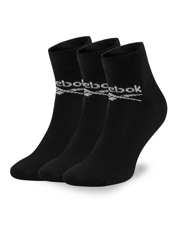 Reebok Zestaw 3 par wysokich skarpet unisex R0429-SS24 (3-pack) Czarny
