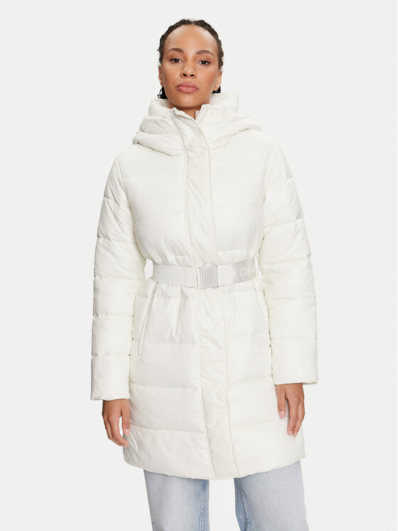 Calvin Klein Jeans Kurtka zimowa J20J223578 Écru Regular Fit