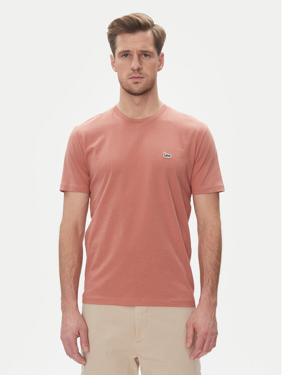 Lee T-Shirt Patch 112364539 Różowy Regular Fit