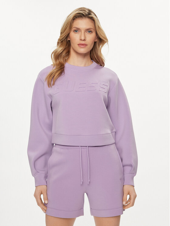 Guess Bluza Cindra V3BQ15 K7UW2 Fioletowy Regular Fit