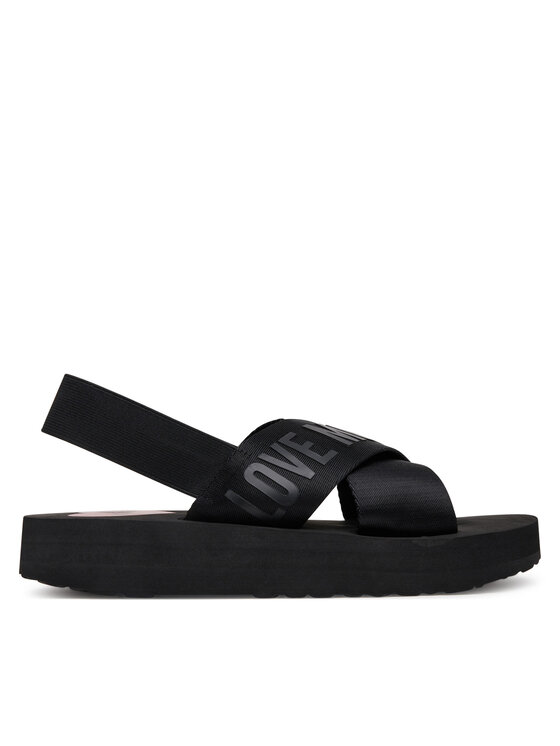 LOVE MOSCHINO Sandały JA16214G0MIX4000 Czarny
