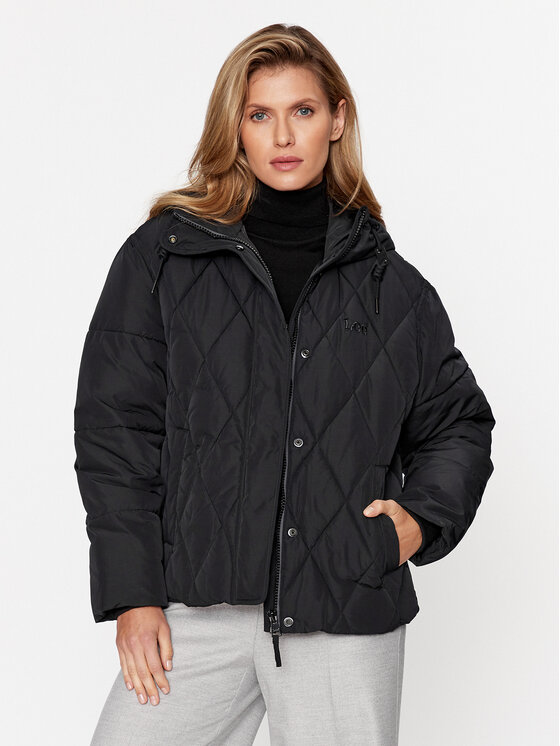 Lee Kurtka zimowa 112341599 Czarny Relaxed Fit