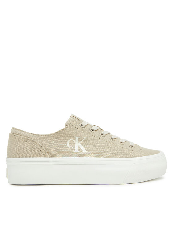 Calvin Klein Jeans Tenisówki Vulc Flatform Low Cv Mg YW0YW01763 Beżowy
