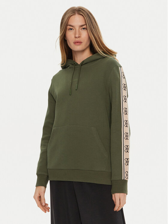 Guess Bluza Carla V4YQ11 KB3P2 Zielony Regular Fit