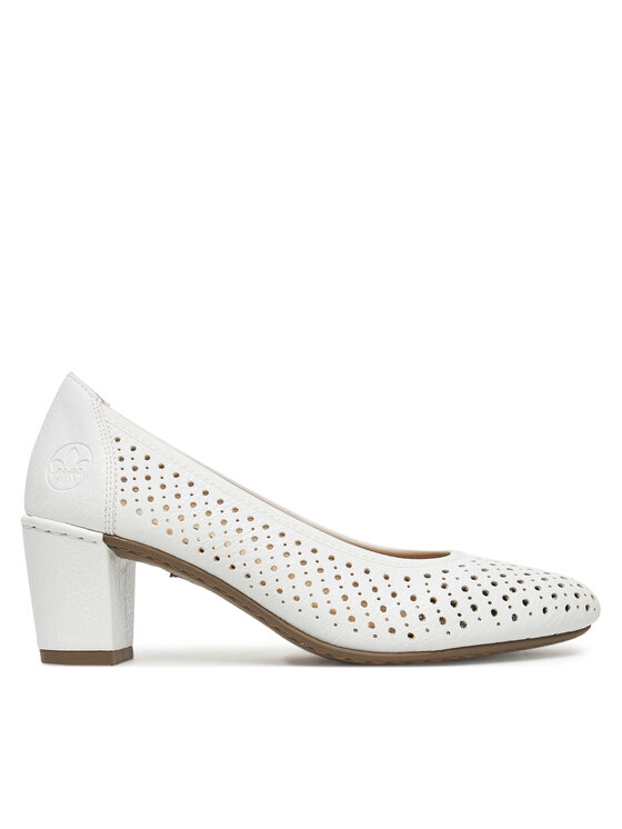 Rieker Czółenka 41057-80 Biały