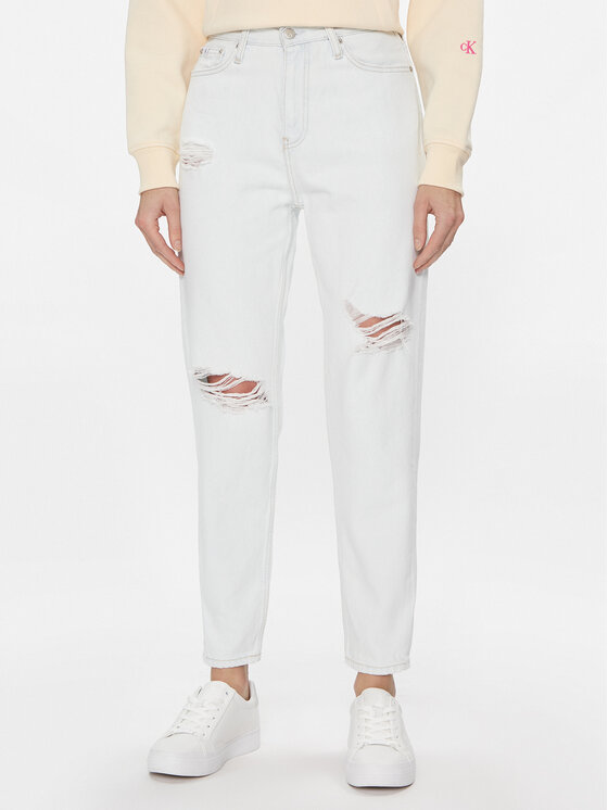 Calvin Klein Jeans Jeansy Mom Jean J20J222147 Niebieski Mom Fit