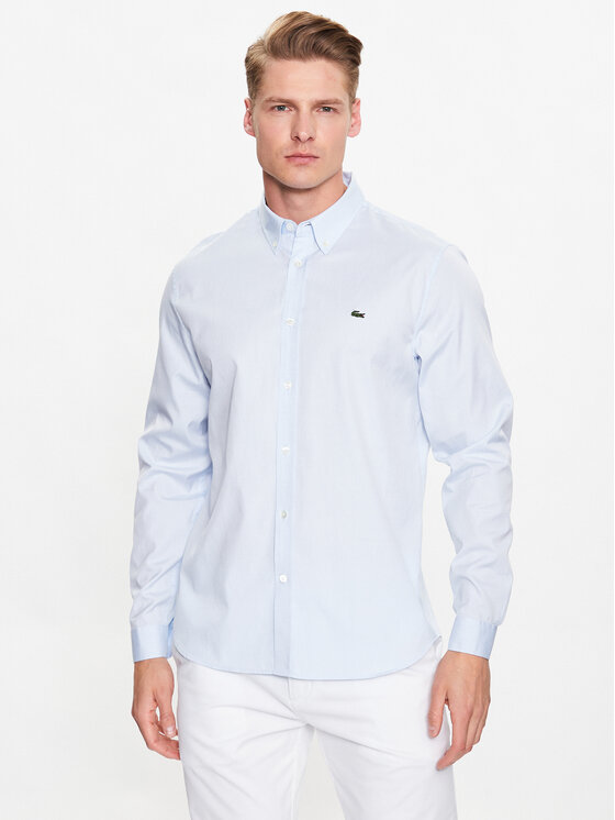 Lacoste Koszula CH2933 Błękitny Regular Fit