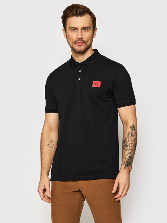 Hugo Polo Dereso222 50466202 Czarny Slim Fit