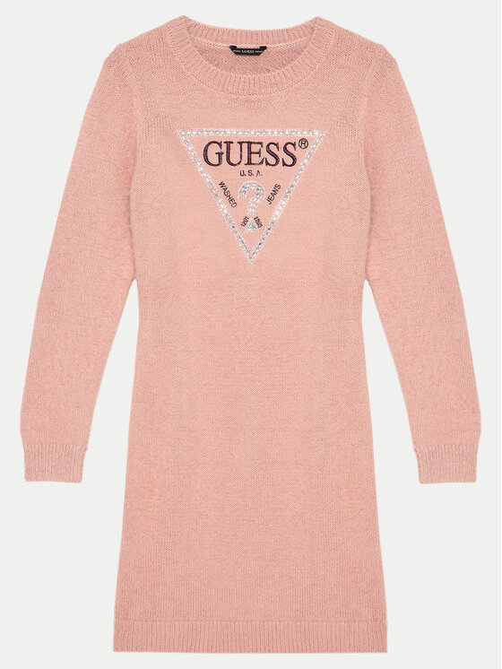 Guess Sukienka dzianinowa J4BK11 Z3K20 Różowy Regular Fit