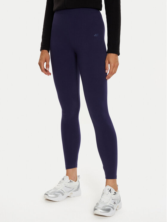 4F Legginsy 4FWMM00TTIGF195 Granatowy Slim Fit