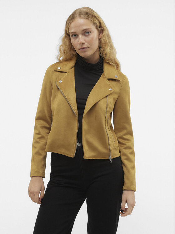 Vero Moda Kurtka z imitacji skóry Jose 10300938 Brązowy Regular Fit