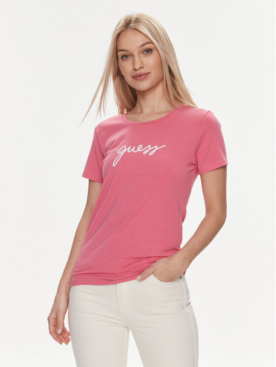Guess T-Shirt Carrie O4RM09 KBBU1 Biały Regular Fit