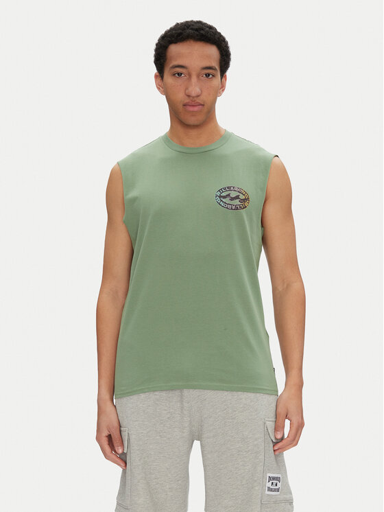 Billabong Tank top EBYZT00305 Zielony Regular Fit