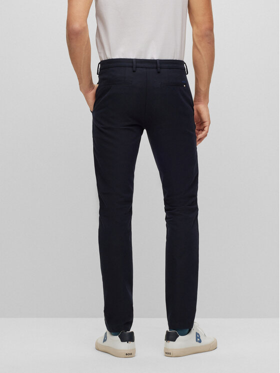 Boss Spodnie materiałowe Kaito1_T 50487754 Granatowy Slim Fit
