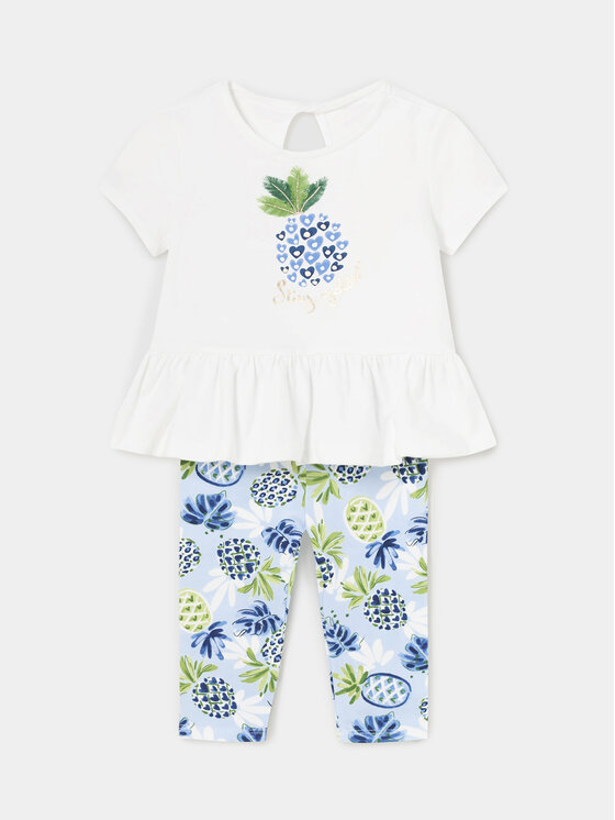 Mayoral Komplet t-shirt i legginsy 1734 Niebieski Regular Fit