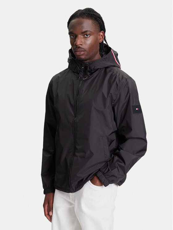 Tommy Hilfiger Kurtka przejściowa MW0MW40225 Czarny Regular Fit