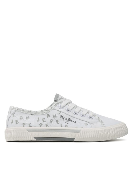 Pepe Jeans Tenisówki Brady Shine G PGS30562 Biały