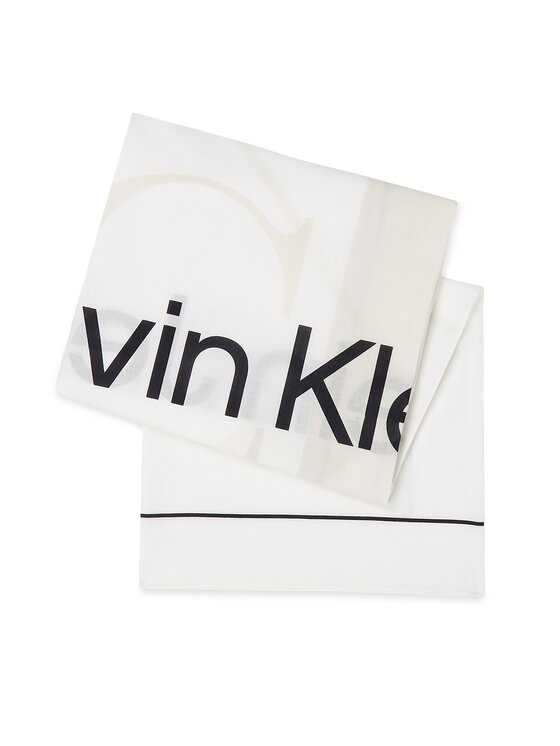 Calvin Klein Chusta Monologo K60K611981 Biały