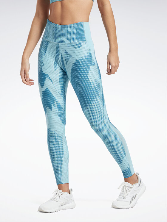 Reebok Legginsy Lux Perform HA4373 Niebieski Slim Fit