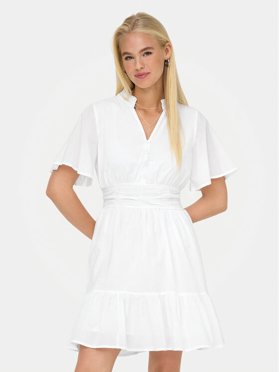 ONLY Sukienka codzienna Rarkel 15363615 Biały Regular Fit