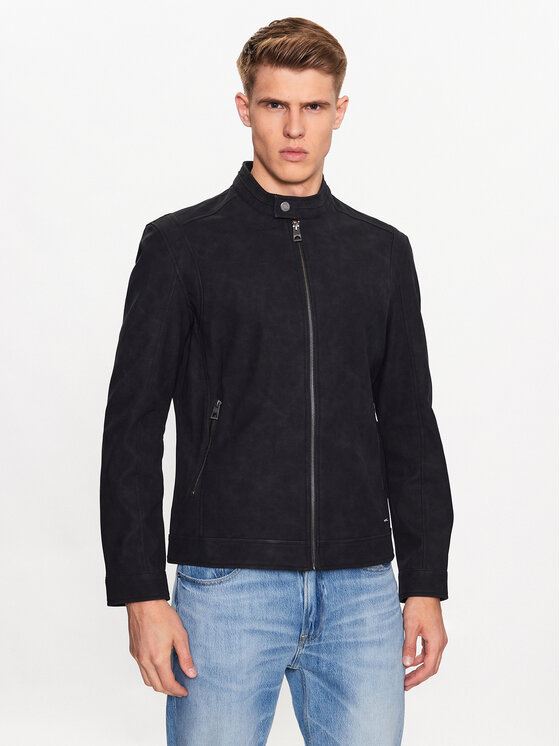 Guess Kurtka z imitacji skóry M3YL00 WFHA0 Czarny Regular Fit