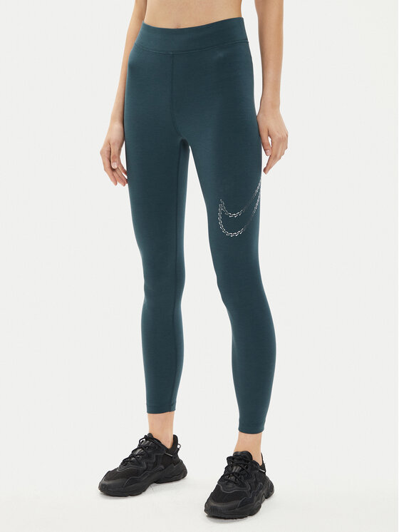 Nike Legginsy FB8766 Zielony Tight Fit