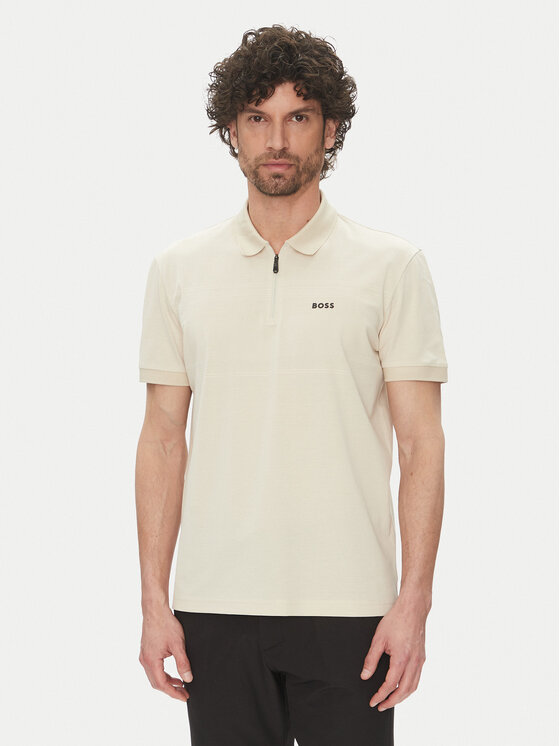 BOSS Polo Philix Pima 50538177 Beżowy Regular Fit