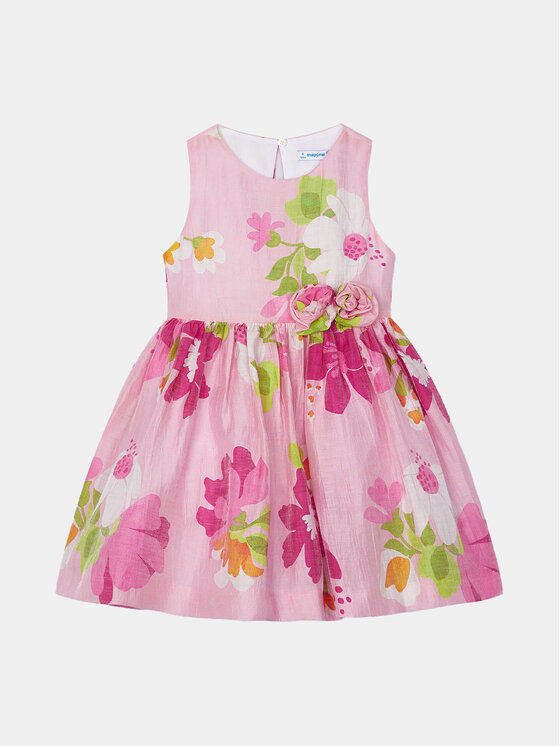 Mayoral Sukienka elegancka 3911 Różowy Regular Fit