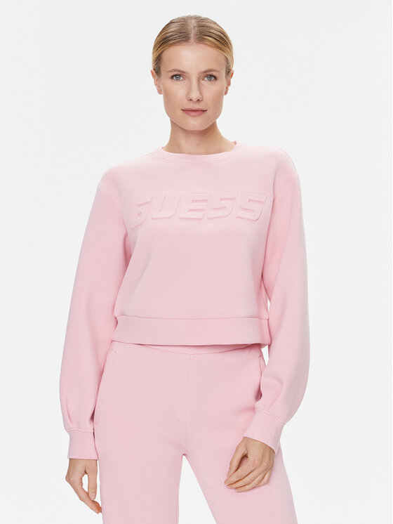 Guess Bluza Cindra V3BQ15 K7UW2 Różowy Regular Fit