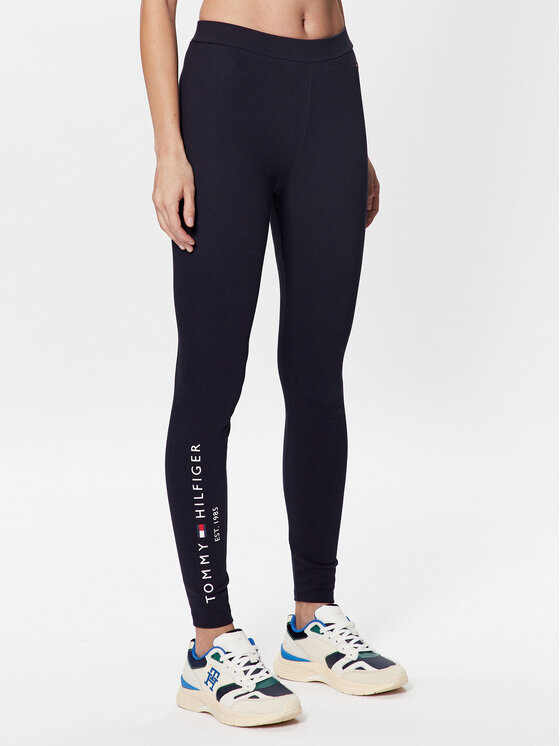 Tommy Hilfiger Legginsy Heritage WW0WW37347 Granatowy Slim Fit