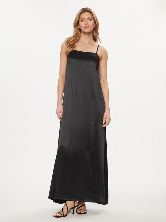 Fracomina Sukienka letnia FS24SD3006W45101 Czarny Loose Fit