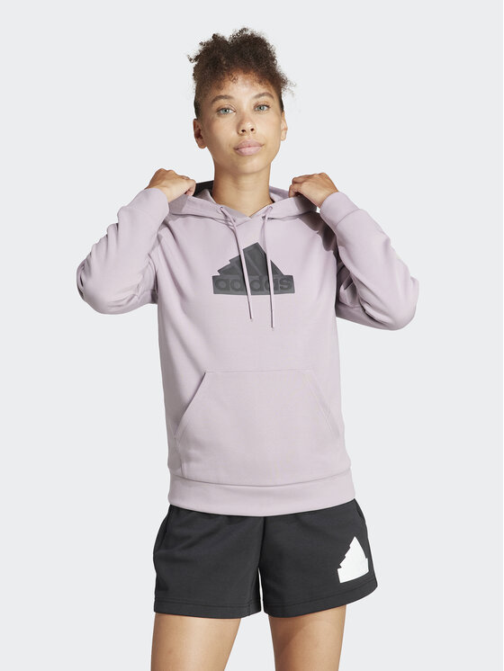 adidas Bluza Future Icons Badge of Sport IS3641 Fioletowy Regular Fit
